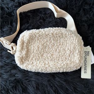 No Boundaries Cream Plush Crossbody Bag Fanny pack